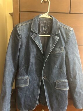 GAP Dark Blue Denim Blazer Jacket